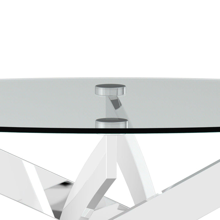 17" H Contemporary Glass Coffee Table in Living Room, Bedroom - Sweatfully