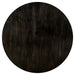 18"H Antique Black Round Structure Coffee Table with Open Shelf - Sweatfully