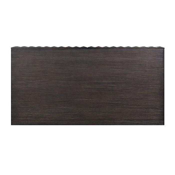 Walnut/Gold Textured Front Panels Coffee Table with Concealed Drawers - Sweatfully