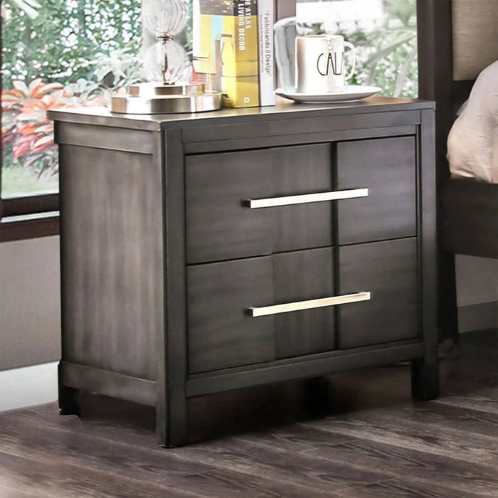 Berenice 23" Transitional Solid Wood 2-Drawer Nightstand - Sweatfully