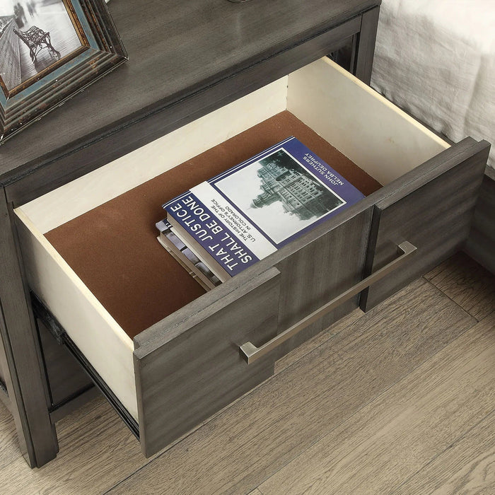 Berenice 23" Transitional Solid Wood 2-Drawer Nightstand - Sweatfully
