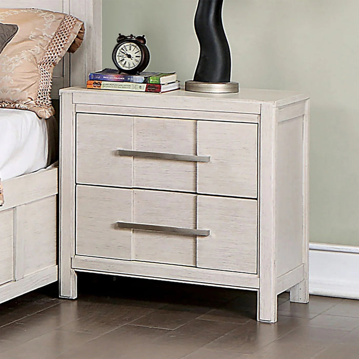 Berenice 23" Transitional Solid Wood 2-Drawer Nightstand - Sweatfully