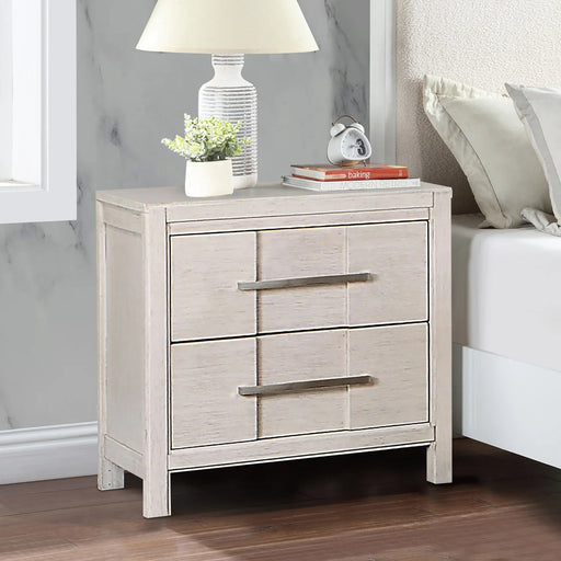 Berenice 23" Transitional Solid Wood 2-Drawer Nightstand - Sweatfully