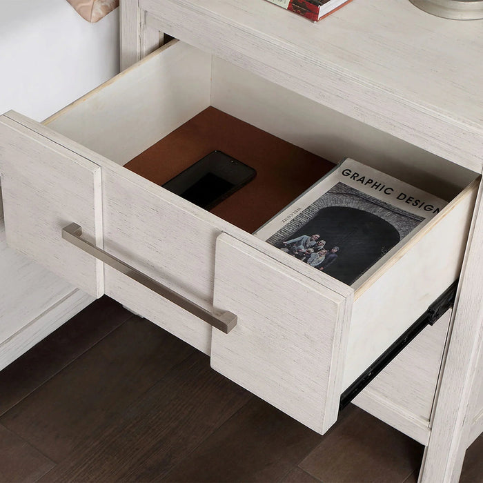 Berenice 23" Transitional Solid Wood 2-Drawer Nightstand - Sweatfully