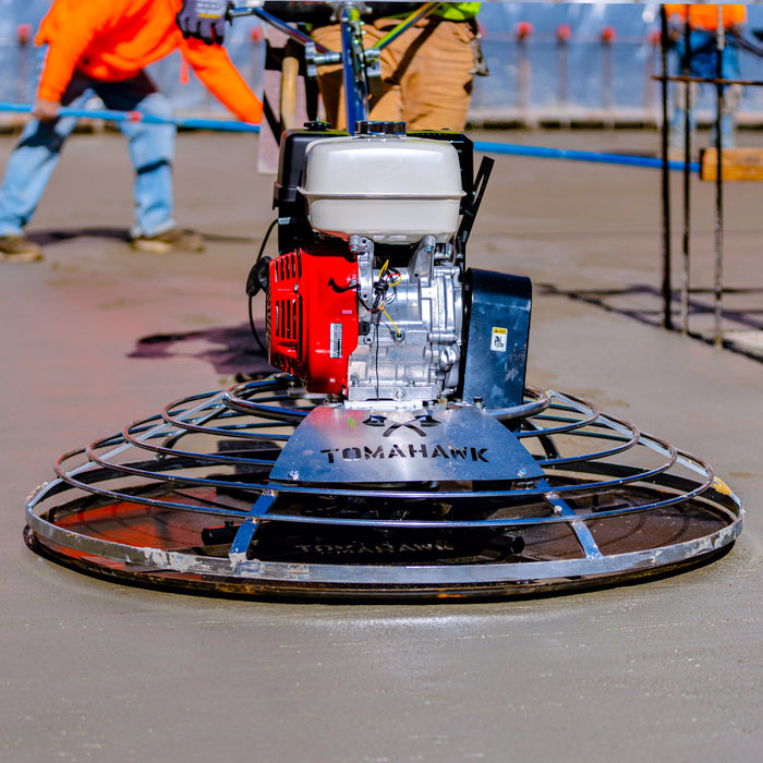 Heavy-Duty Float Pan for Concrete Power Trowels – Premium Steel for Concrete Finishing - Sweatfully