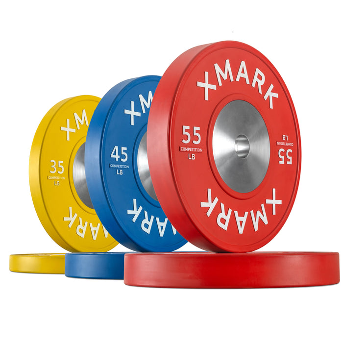 XMARK Premium Competition Bumper Plates (LB), Pairs and Sets No Set - Sweatfully
