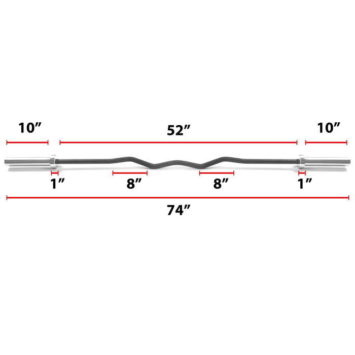 XMARK Convict 6ft Rackable Curl Bar CONVICT - Sweatfully