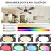 52 Inch Bucholz Industrial Dimmable RGB LED Ceiling Fan with Remote and APP Control - Sweatfully