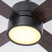 52 Inch Bucholz Industrial Dimmable RGB LED Ceiling Fan with Remote and APP Control - Sweatfully