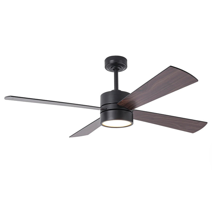 52 Inch Bucholz Industrial Dimmable RGB LED Ceiling Fan with Remote and APP Control - Sweatfully