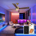 52 Inch Bucholz Industrial Dimmable RGB LED Ceiling Fan with Remote and APP Control - Sweatfully