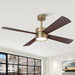 52 Inch Bucholz Industrial Dimmable RGB LED Ceiling Fan with Remote and APP Control - Sweatfully