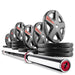 XMARK Texas Star Olympic Weight Plates and Olympic Barbell Sets CROWBAR-3389-BAL-155 - Sweatfully
