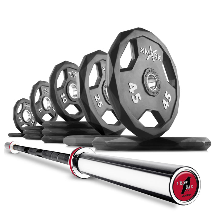 XMARK Black Diamond® Olympic Weight Plates and Olympic Barbell Sets VOODOO-BD-BAL-155 - Sweatfully