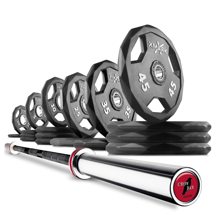 XMARK Black Diamond® Olympic Weight Plates and Olympic Barbell Sets VOODOO-BD-BAL-155 - Sweatfully