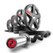 XMARK Texas Star Olympic Weight Plates and Curl Barbell Sets XM-3675-BLACK-3389-BAL-65 - Sweatfully
