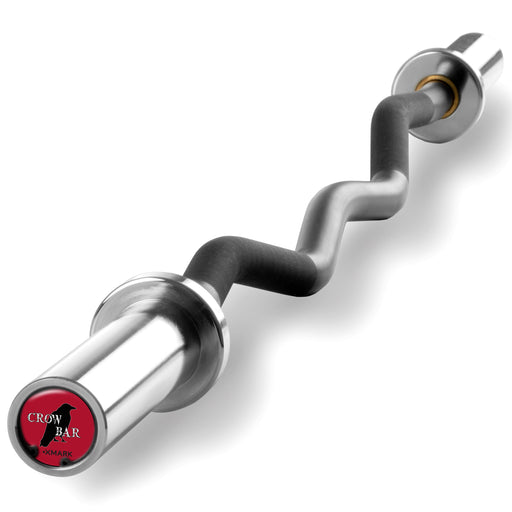 XMARK Crowbar EZ Curl Barbell, Fits Olympic Plates CROWBAR-CURL - Sweatfully