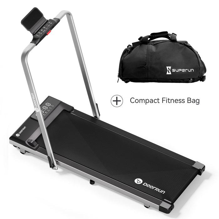 DeerRun A5 Pro Smart 2 in 1 Folding Treadmill Silver - Sweatfully