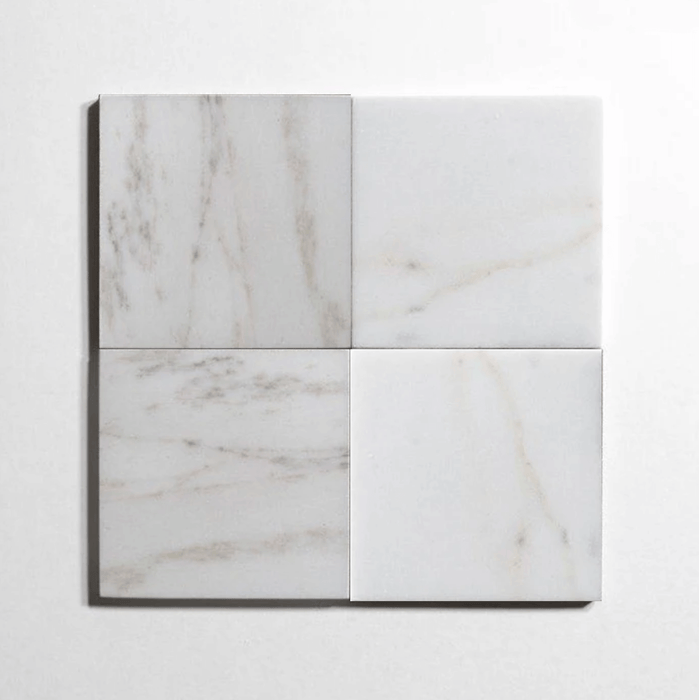 Colorado Calacatta 6"x6" Honed & Tumbled Marble Tile - Sweatfully