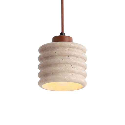 Candeeiro Column Travertine Pendant Lamp - Sweatfully