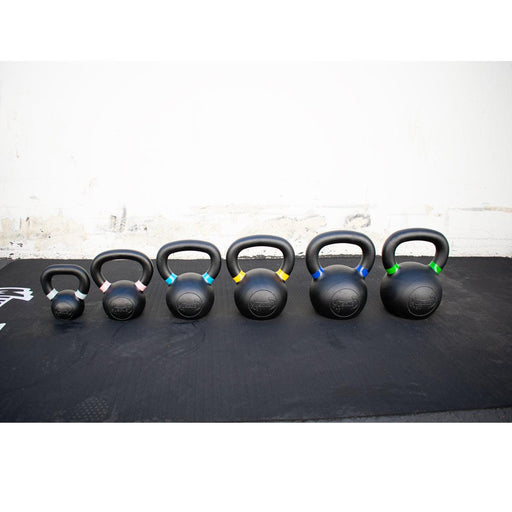 Muscle D Cast Kettlebells - Muscle D Fitness - Quality Handle Design - Heavy Duty Coating - Sweatfully