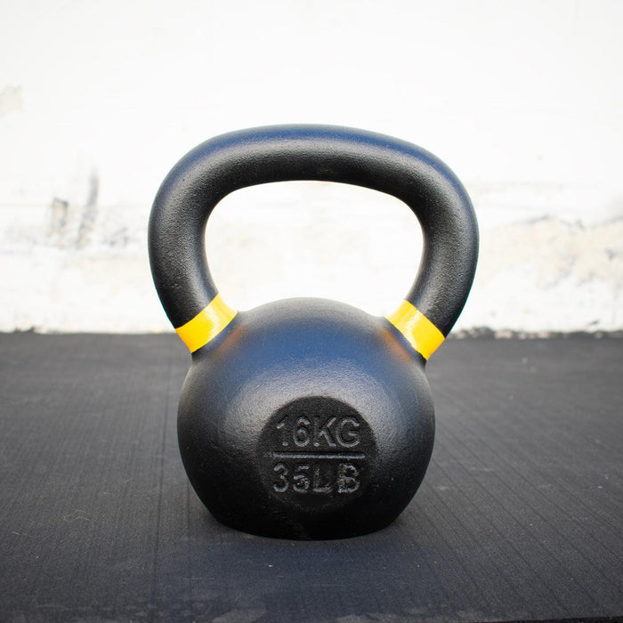 Muscle D Cast Kettlebells - Muscle D Fitness - Quality Handle Design - Heavy Duty Coating - Sweatfully