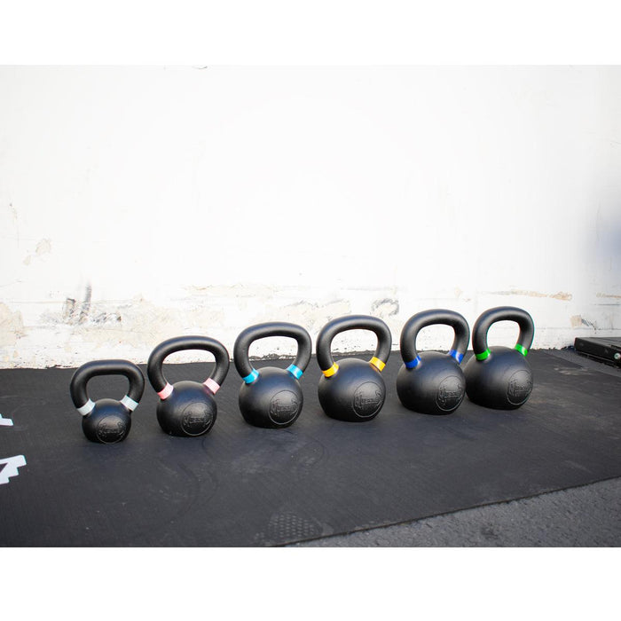 Muscle D Cast Kettlebells - Muscle D Fitness - Quality Handle Design - Heavy Duty Coating - Sweatfully