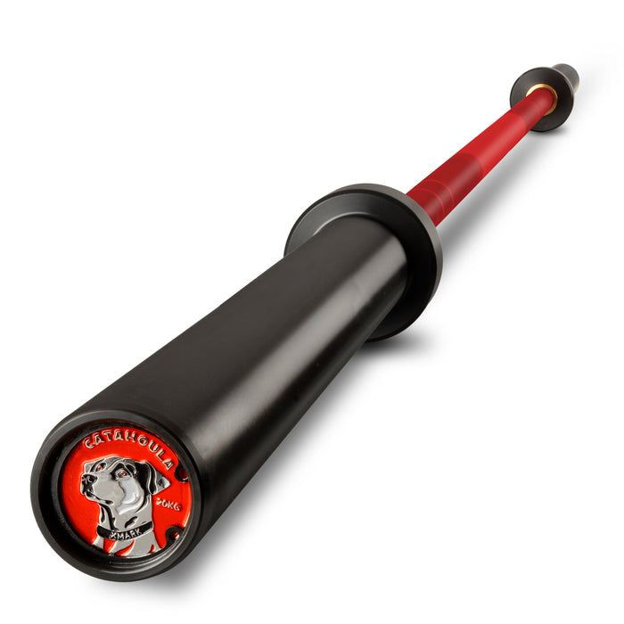 XMARK Catahoula IWF Men’s Training Bar, 190,000 PSI, 28mm Grip, US Cerakote CATAHOULA-RED - Sweatfully