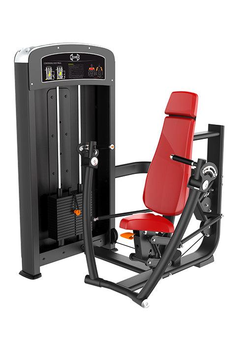 Elite Selectorized Chest Press - Muscle D Fitness - Commercial Grade - Adjustable Seat - Pin Selectorized - Sweatfully