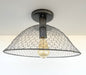 CHICKEN WIRE Farmhouse Ceiling Light - Sweatfully
