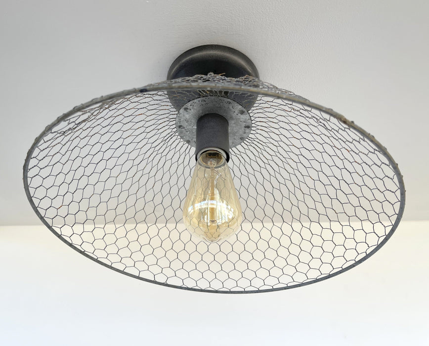 CHICKEN WIRE Farmhouse Ceiling Light - Sweatfully