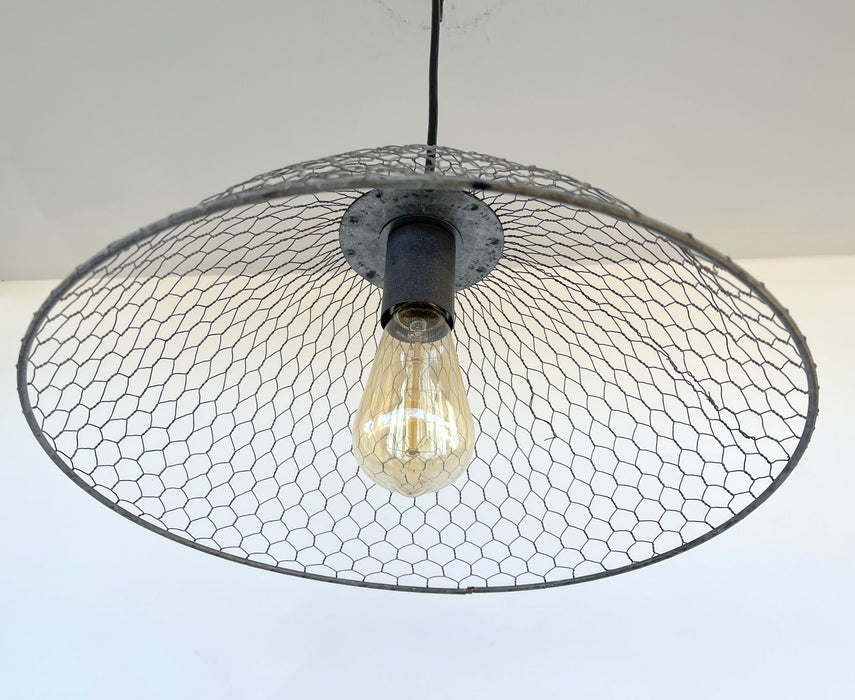 Chicken Wire Farmhouse Pendant Light - Sweatfully