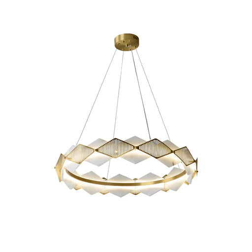 Circular Rote Alabaster Diamond Chandelier - Sweatfully