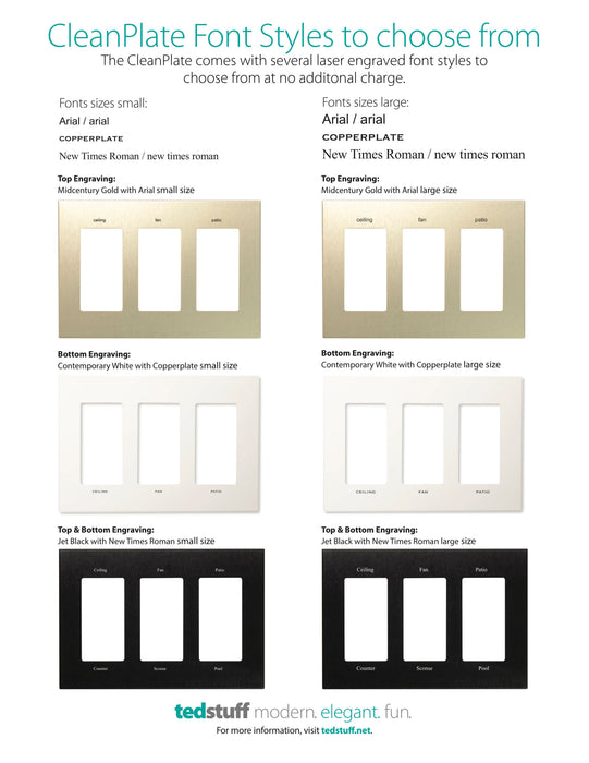 CleanPlate Wall Plate in Contemporary White for Rocker Switches - Sweatfully