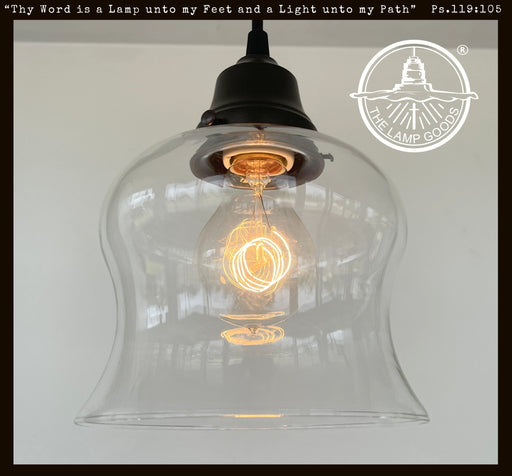 BELL Clear Glass Pendant Light - Sweatfully