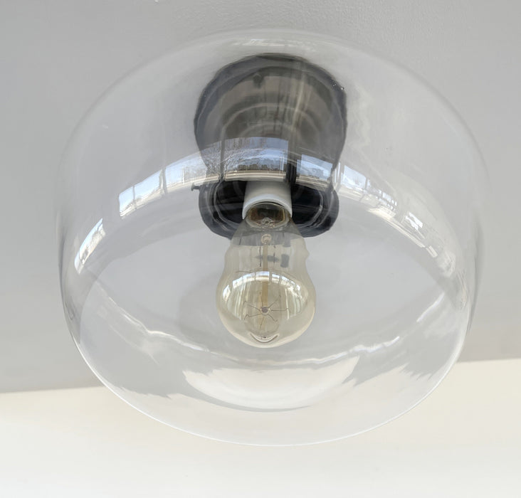 Large Schoolhouse Clear Glass Ceiling Light - Sweatfully