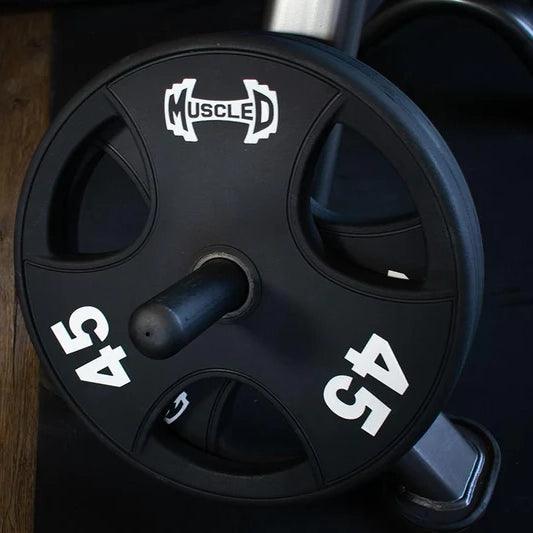 Pro Urethane Coated Olympic Plates - Per Pair / Set - Muscle D Fitness - Olympic Weight Pair - Sweatfully