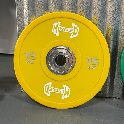 Color Urethane Bumper Plates - Smooth Hub - Made for Heavy Use - Sweatfully
