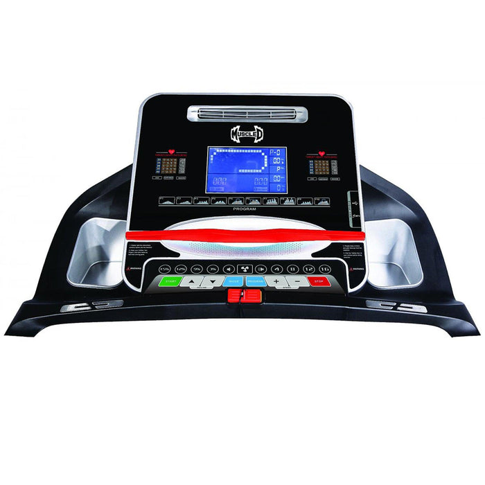 Light Commercial Treadmill - Muscle D Fitness - LED Display - Heart Rate Monitor - Cup Holder - Adjustable Speed and Incline - Sweatfully