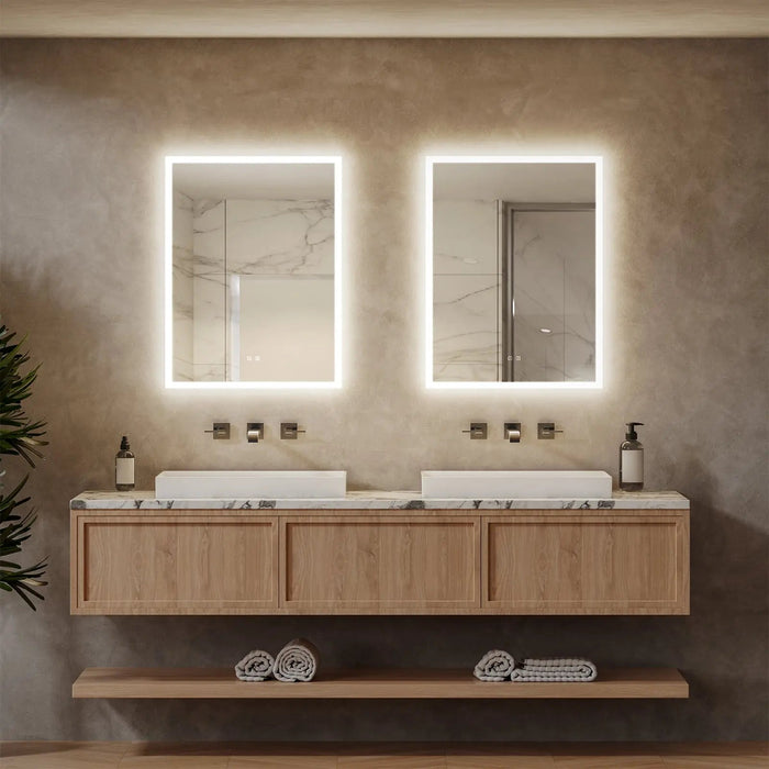 Compact Edge Glow LED Bathroom Mirror - Sweatfully