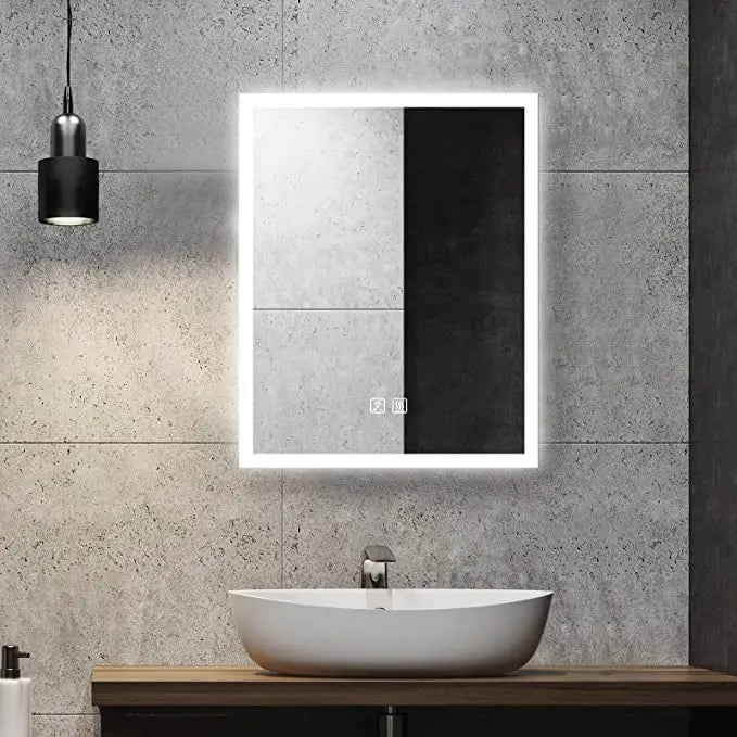Compact Edge Glow LED Bathroom Mirror - Sweatfully