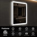 Compact Edge Glow LED Bathroom Mirror - Sweatfully