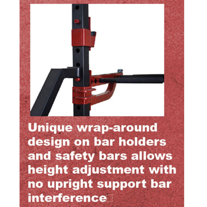 Compact Half Cage - Muscle D Fitness - Bar & Plate Storage and Dip Station Included - Sweatfully