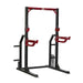 Compact Half Cage Complete Weight Kit - Muscle D Fitness - Storage Squat Rack Adjustable - Dip Handles - Sweatfully