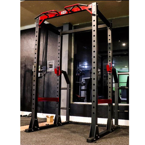 Compact Power Cage - Muscle D Fitness - Adjustable Squat Rack - Gym Storage - Chin up Bar - Home Gym - Sweatfully