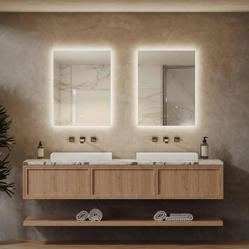 Compact Sleek Backlit LED Bathroom Mirror - Sweatfully