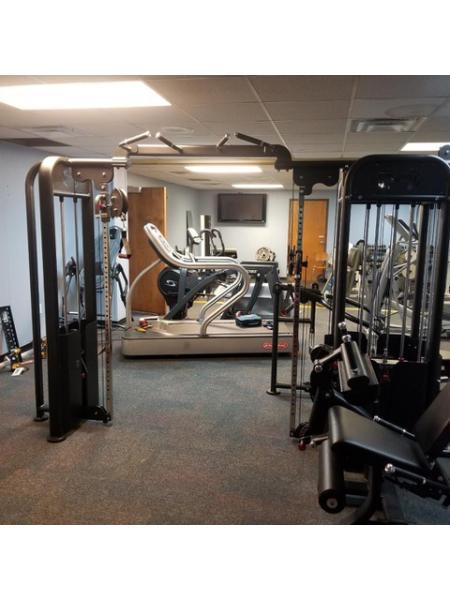 5 Stack Megatron Compact Multi-Gym - Muscle D Fitness - Lat Pull, Low Row, Bench Press, Lat Pull, Leg Ext / Curl - Sweatfully