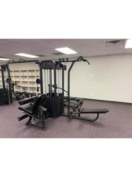 8 Stack Megatron Compact Multi-Gym - Muscle D Fitness - Comprehensive Commercial Grade Space Saving Gym Equipment - Sweatfully