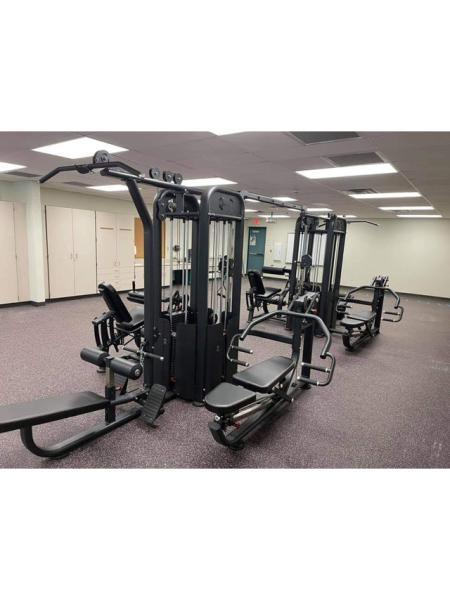 8 Stack Megatron Compact Multi-Gym - Muscle D Fitness - Comprehensive Commercial Grade Space Saving Gym Equipment - Sweatfully