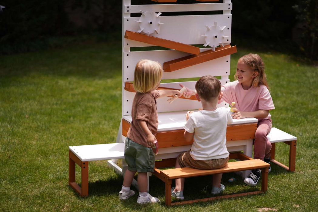 Avenlur Large Wooden Water Table – Multi-Level Sensory Play Station - Sweatfully